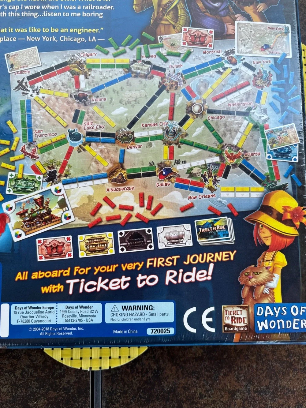 Ticket to Ride: First Journey Kids Board Game - New Factory Sealed